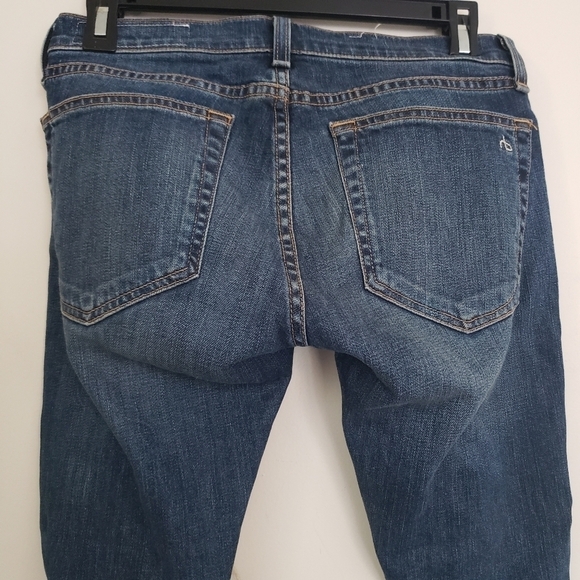 Rag & Bone Dre Slim Distressed Ankle Jeans Womens Size 24 Made in USA Low Rise - Picture 4 of 15